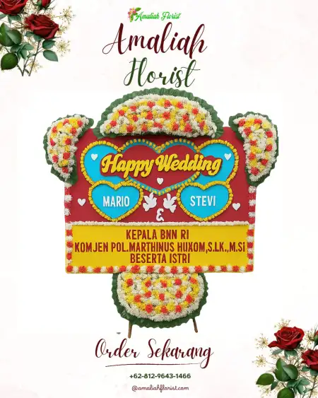 Papan Bunga Pernikahan Wargaluyu